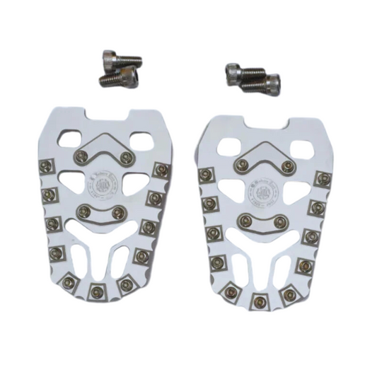 Rear Brake Foot Peg White Aluminium Finish / Hunter 350