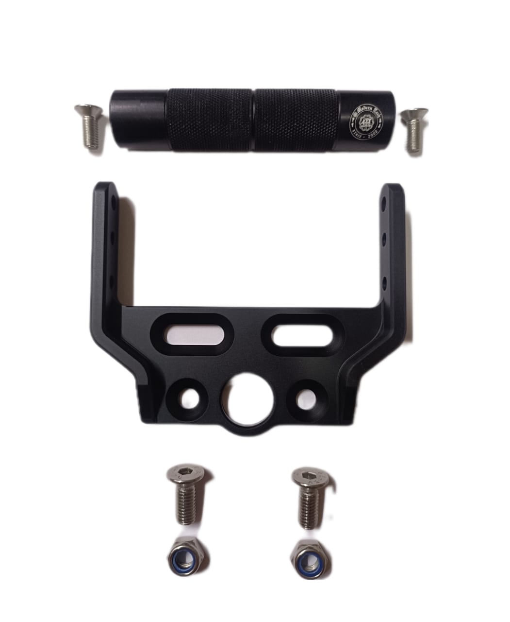 Handle Bar Riser With Mobile Mount Combo ( Black ) / Himalayan 450